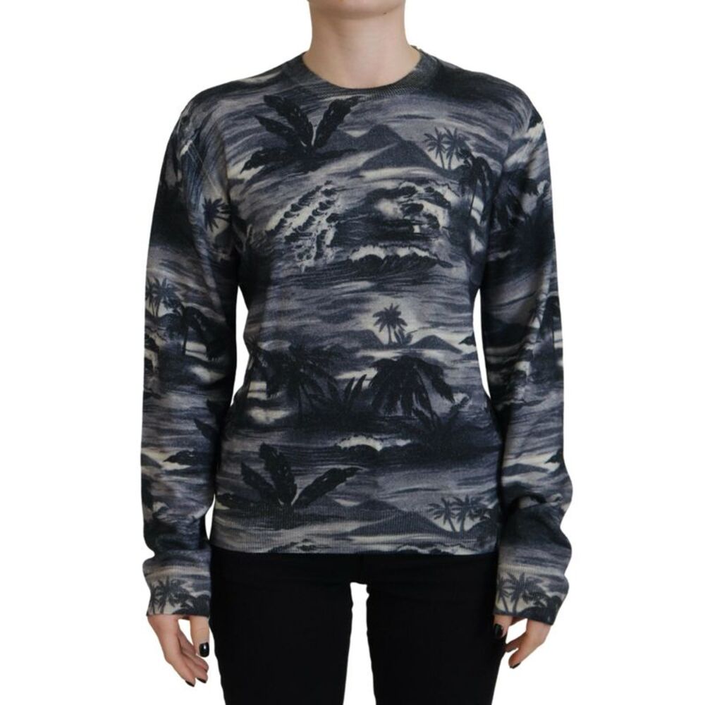 Dsquared² Black Long Sleeve Thunder Sky Print Casual Women's Sweater